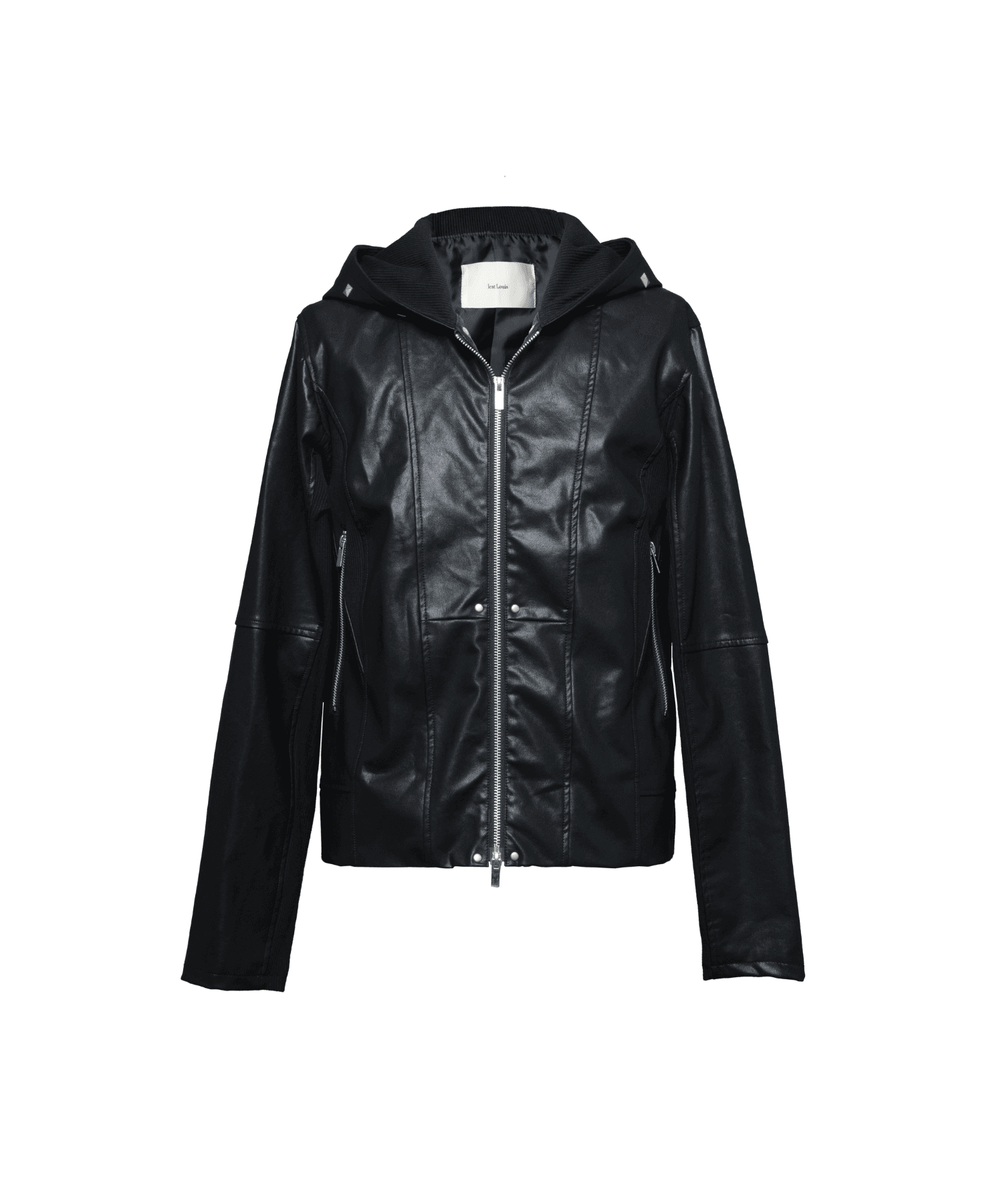 Leather Hooded Jacket