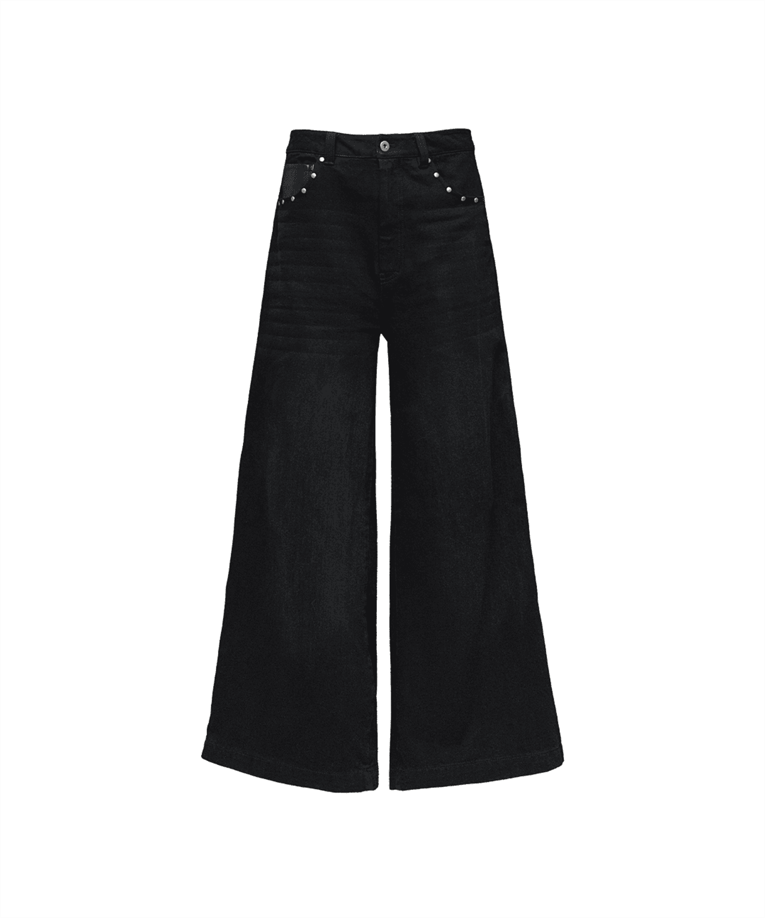 Eyelet Baggy Denim Pants