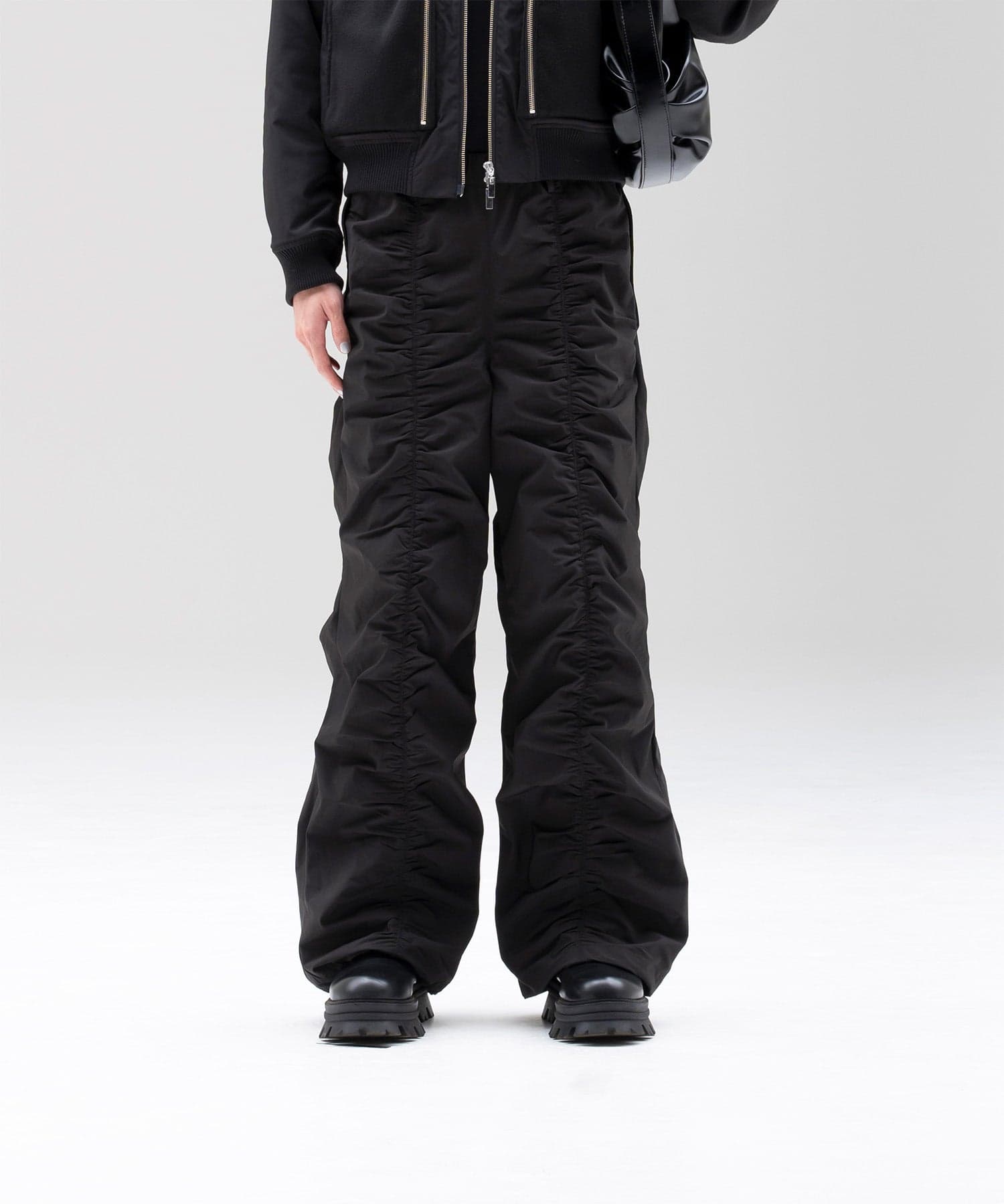 Zipped-Slit Baggy Denim