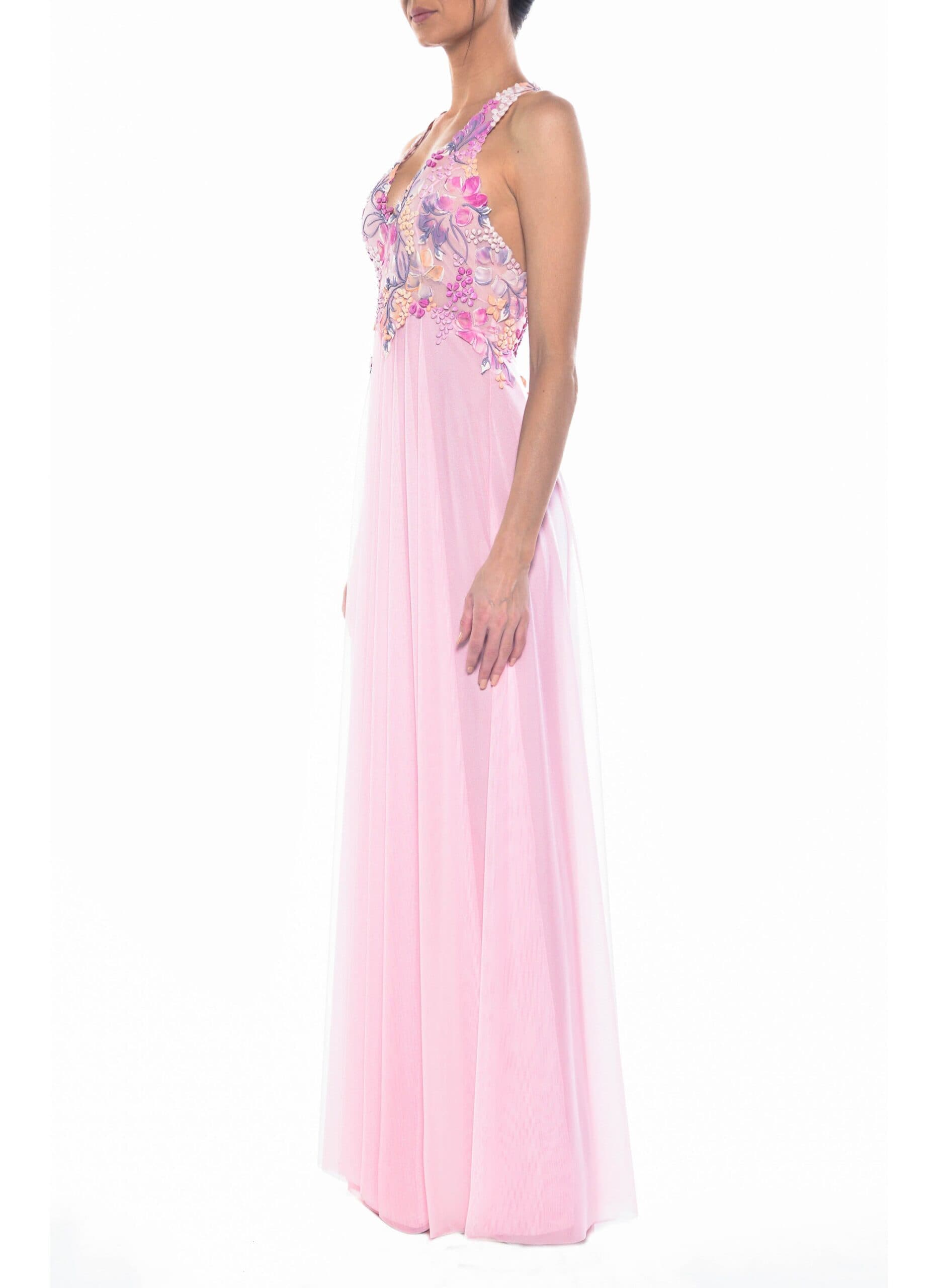 Floor Length Cross Back Gown 2