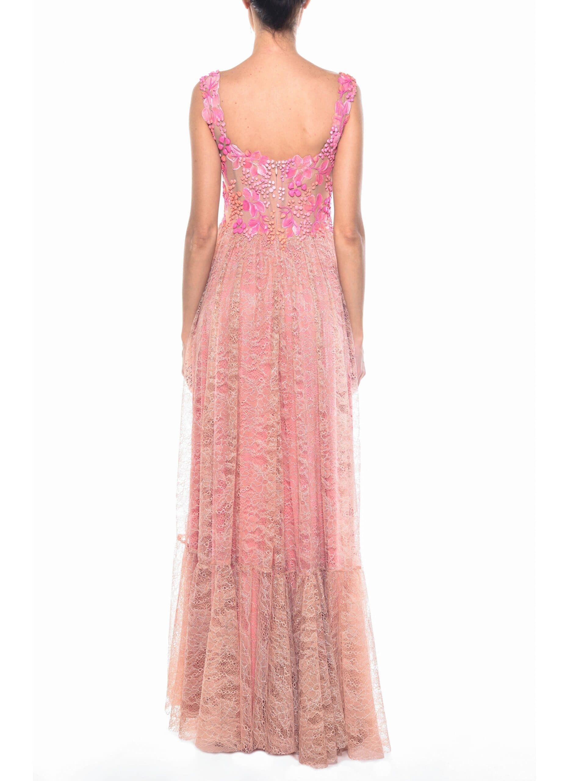 Floor Length Square Neck Gown 3