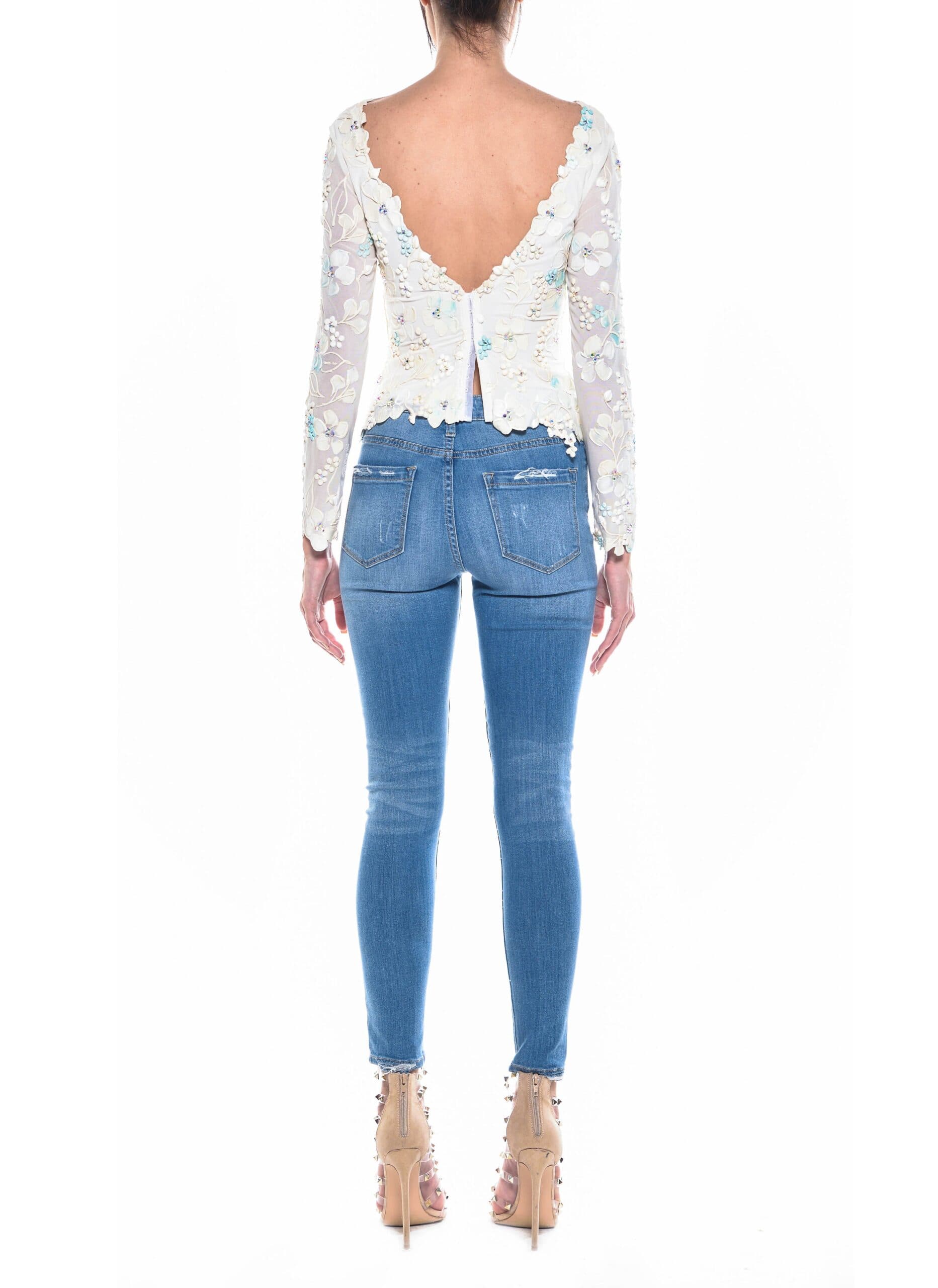 V Neck Long Sleeve Top 3