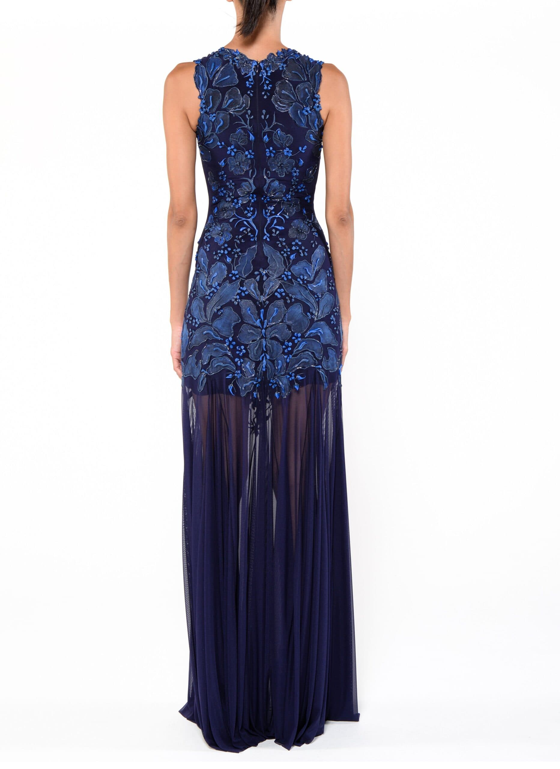 Floor Length V-Neck Gown 3