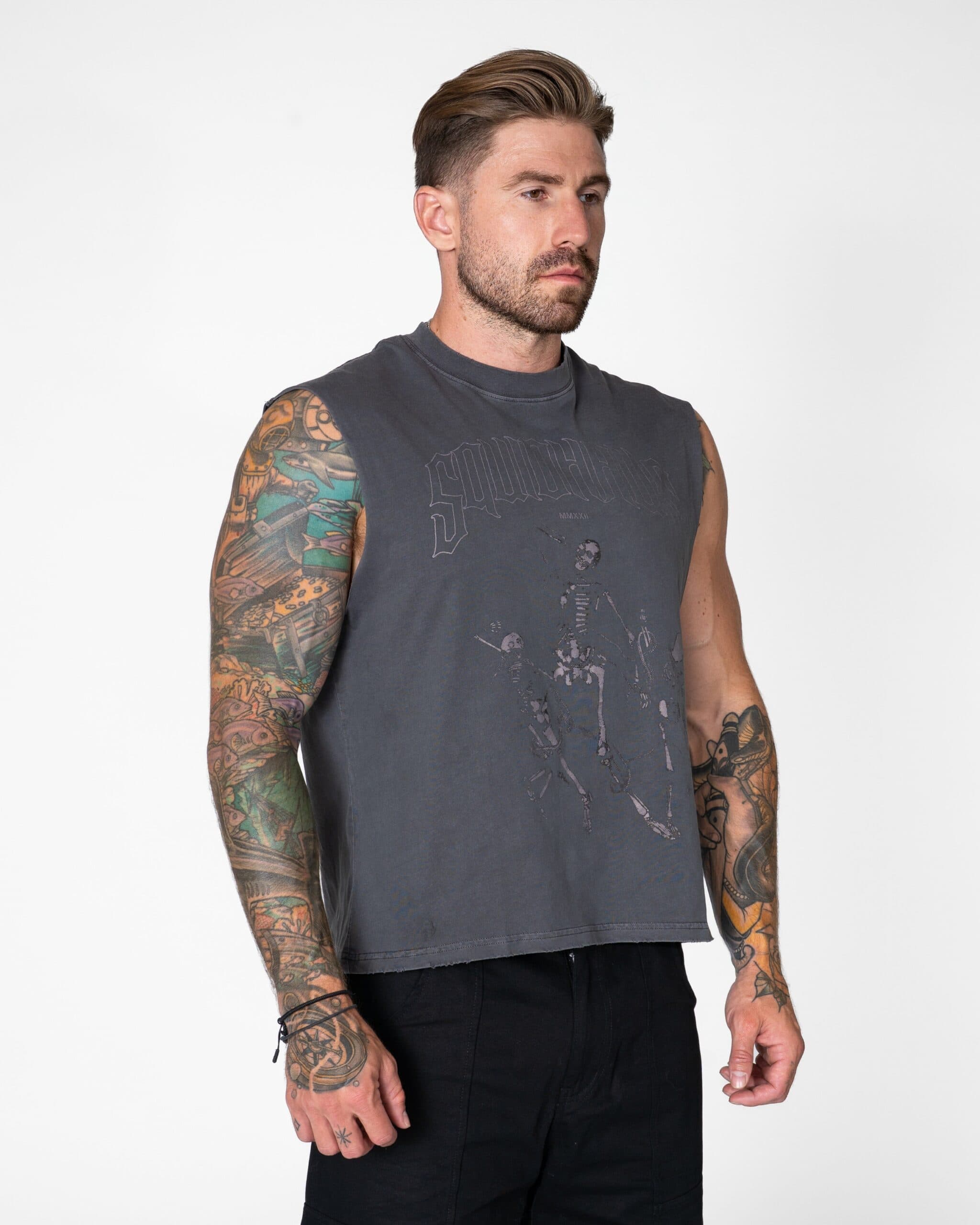 Vintage Cropped Relaxed Cut Off Tee 3