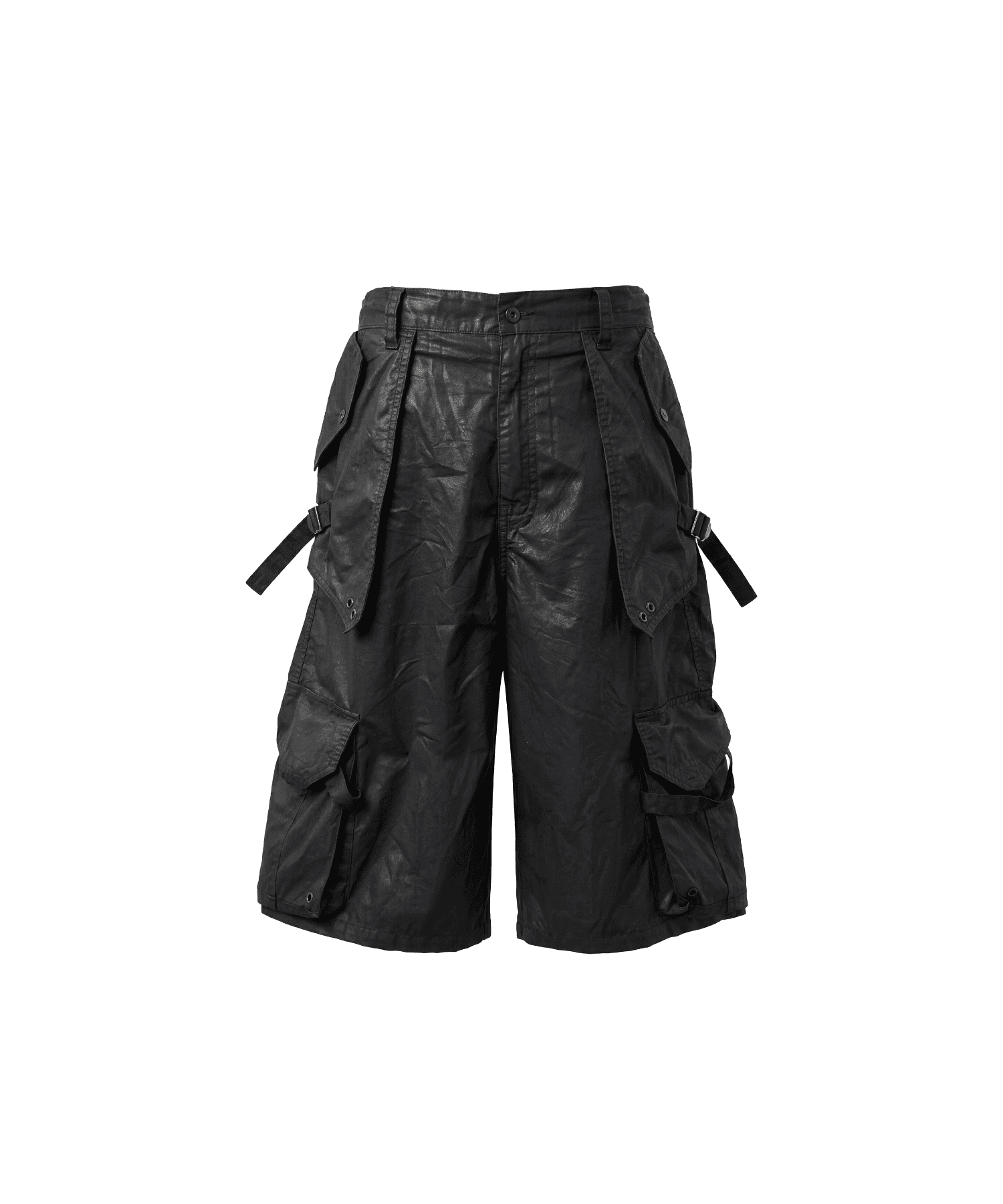 Coated Nylon Cargo Shorts