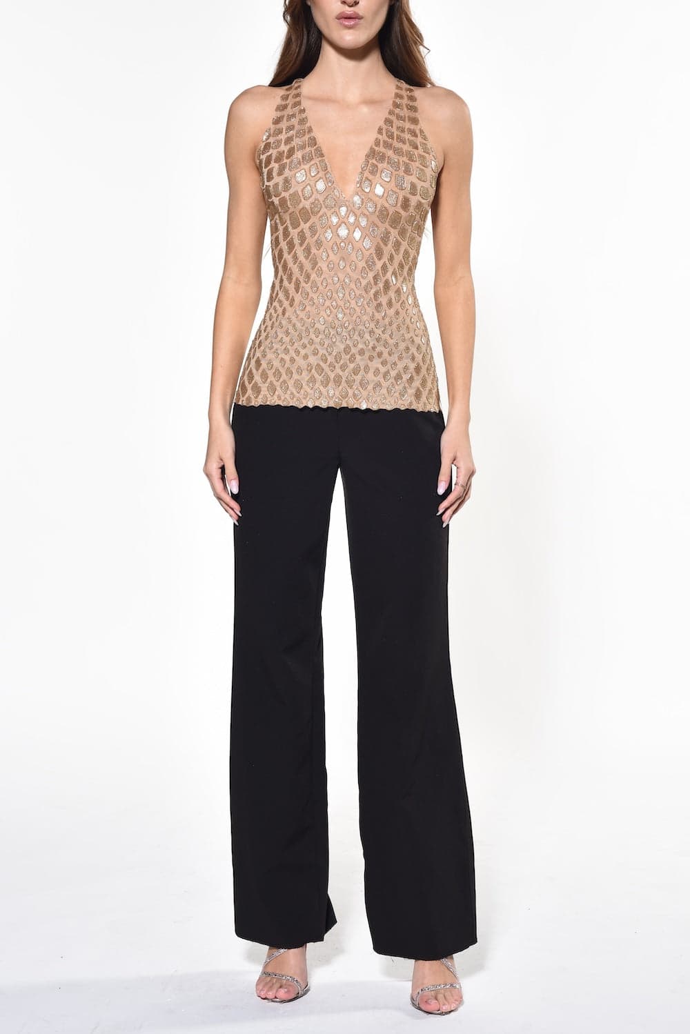 Halter Top Cross Back
