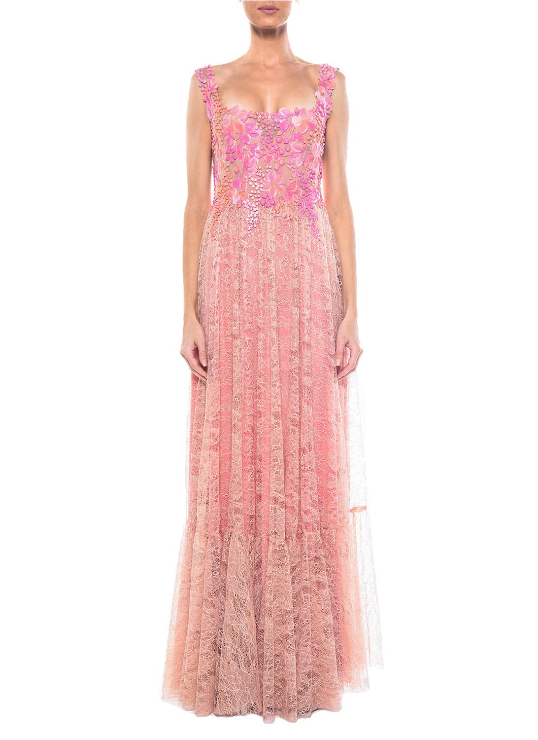Floor Length Square Neck Gown
