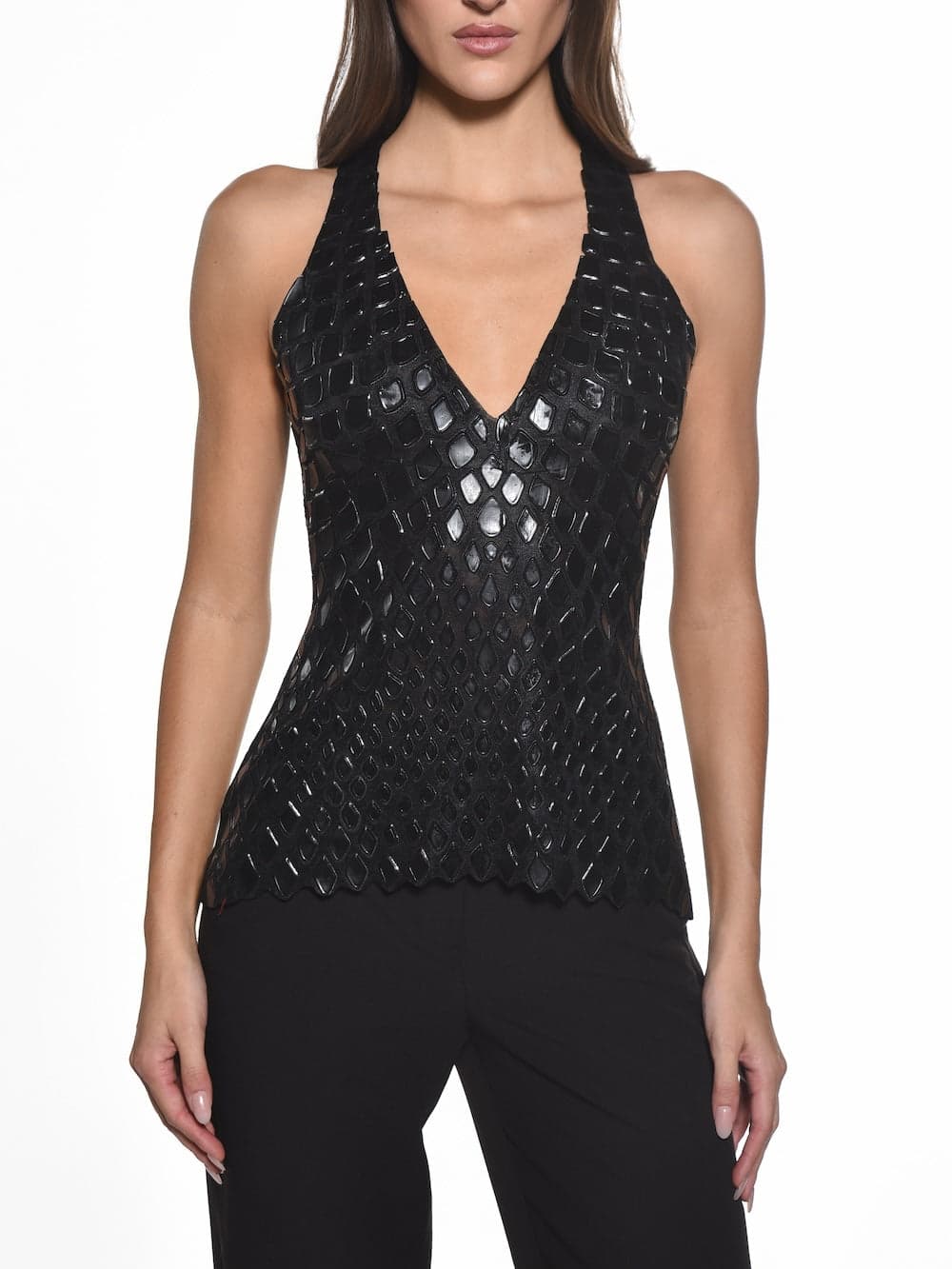 Halter Top Cross Back